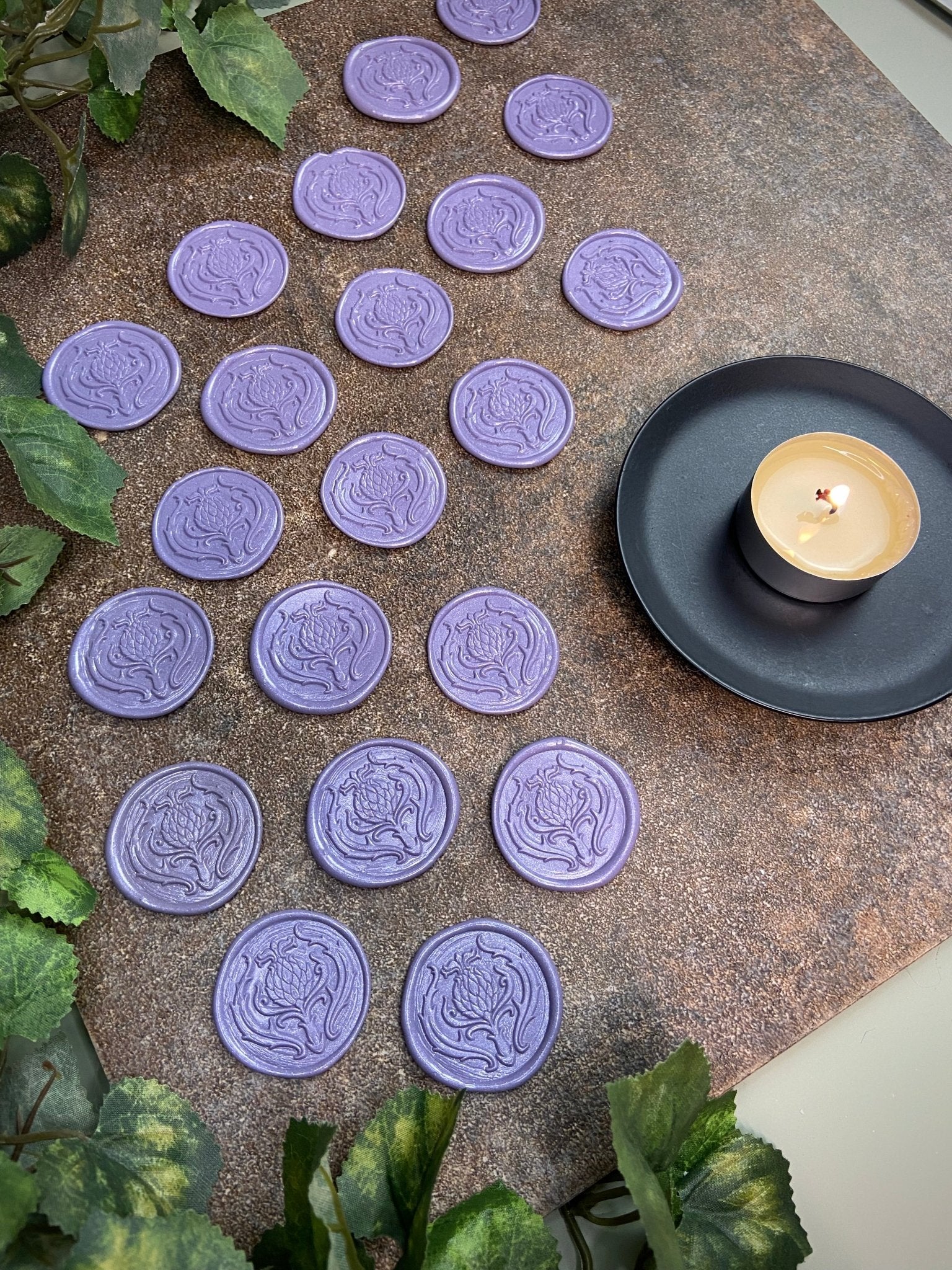 6 Thistle wax seals - variations availableSelkie CoveWax Seal, Sticker, Stationary